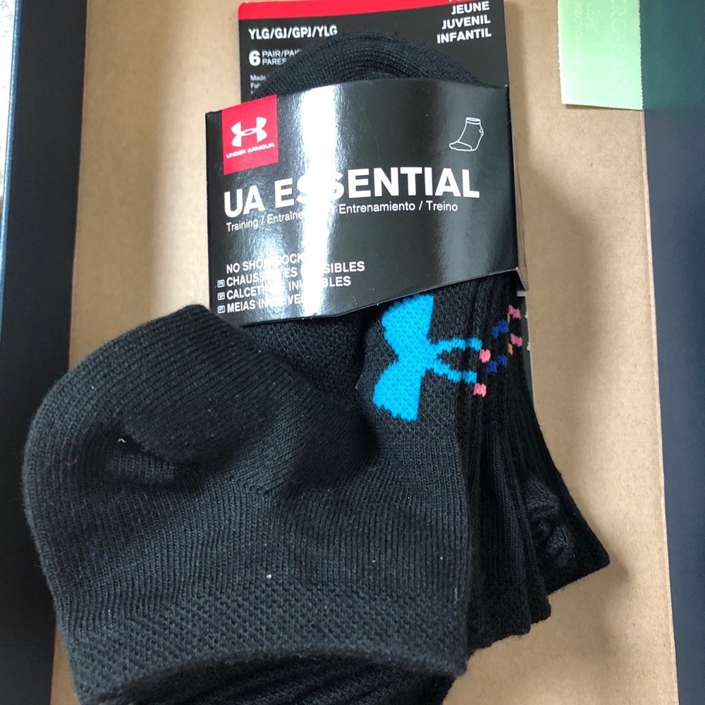 New 6pairs Under Armour Youth Girl No-Show Socks